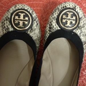 Tory Burch Reptile Flats